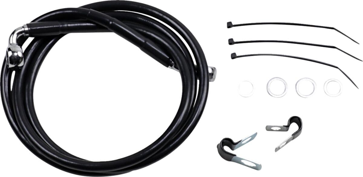 Extended Length Black Vinyl Brake Line Kit