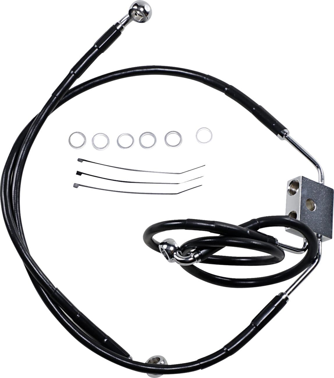 Extended Length Black Vinyl Brake Line Kit