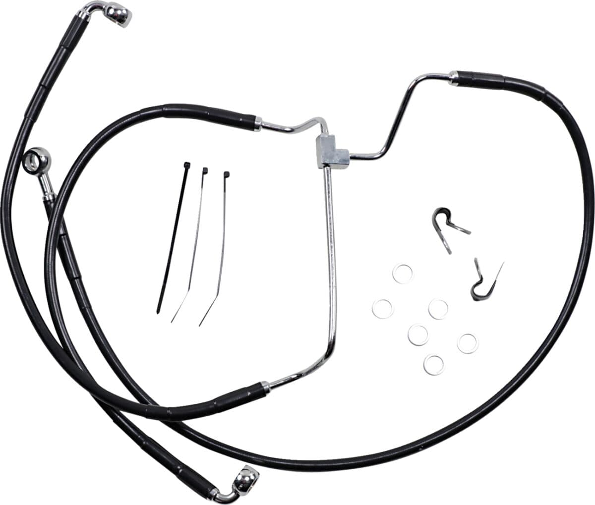 Extended Length Black Vinyl Brake Line Kit