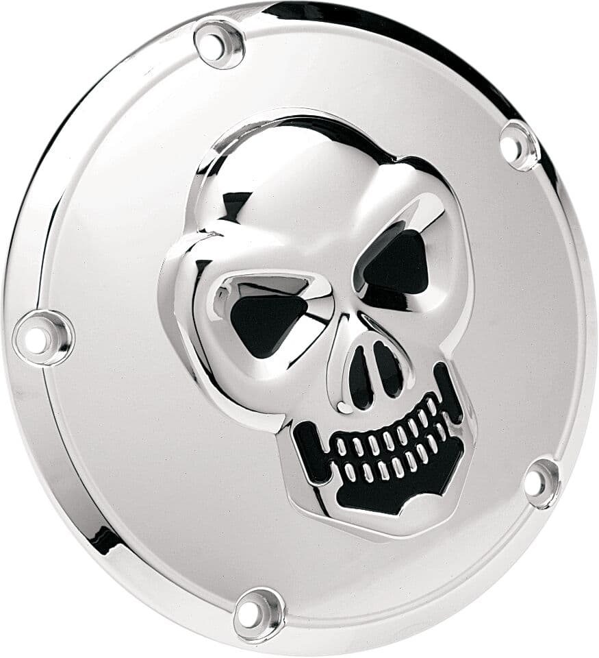 Chrome 3-D Skull Derby Cover