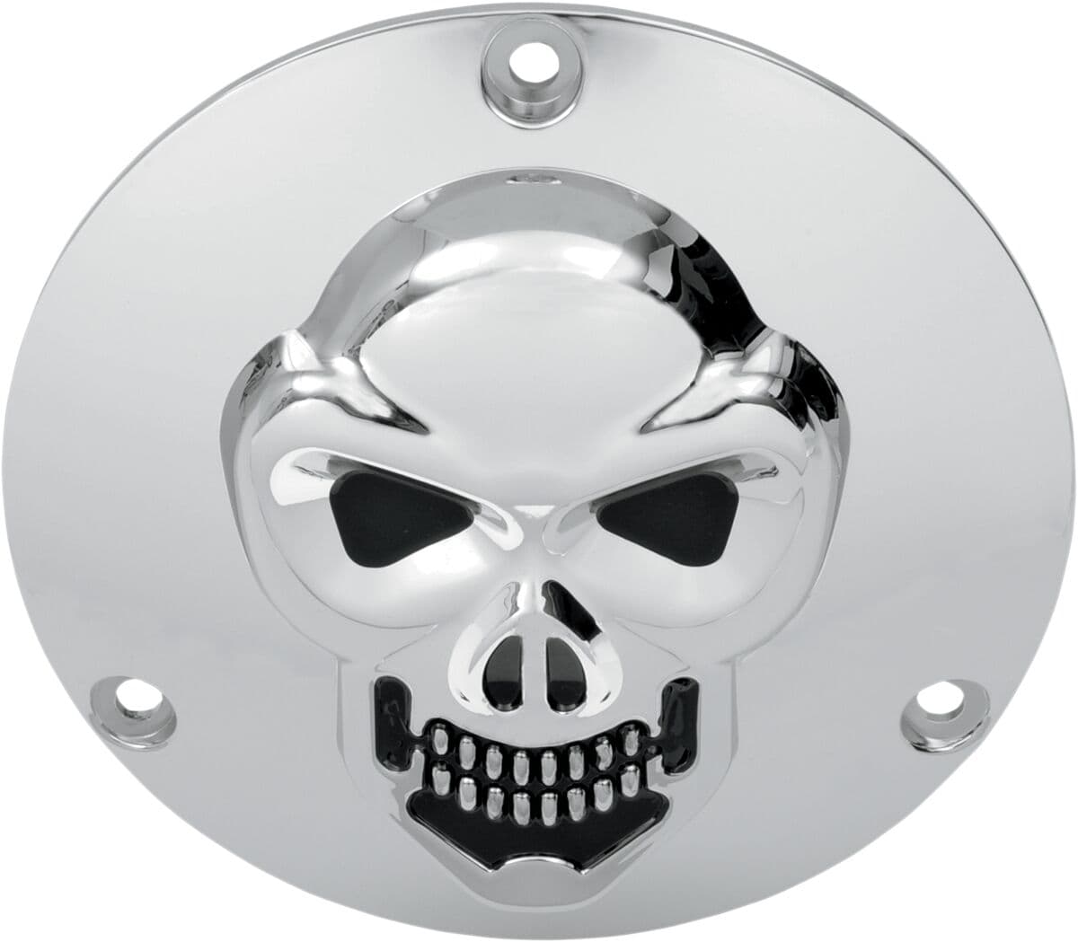 Chrome 3-D Skull Derby Cover