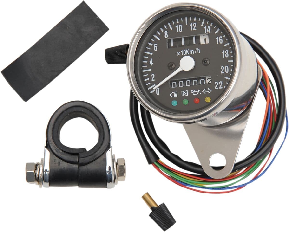 2.4" Mini Mechanical Speedometer with LED Indicators