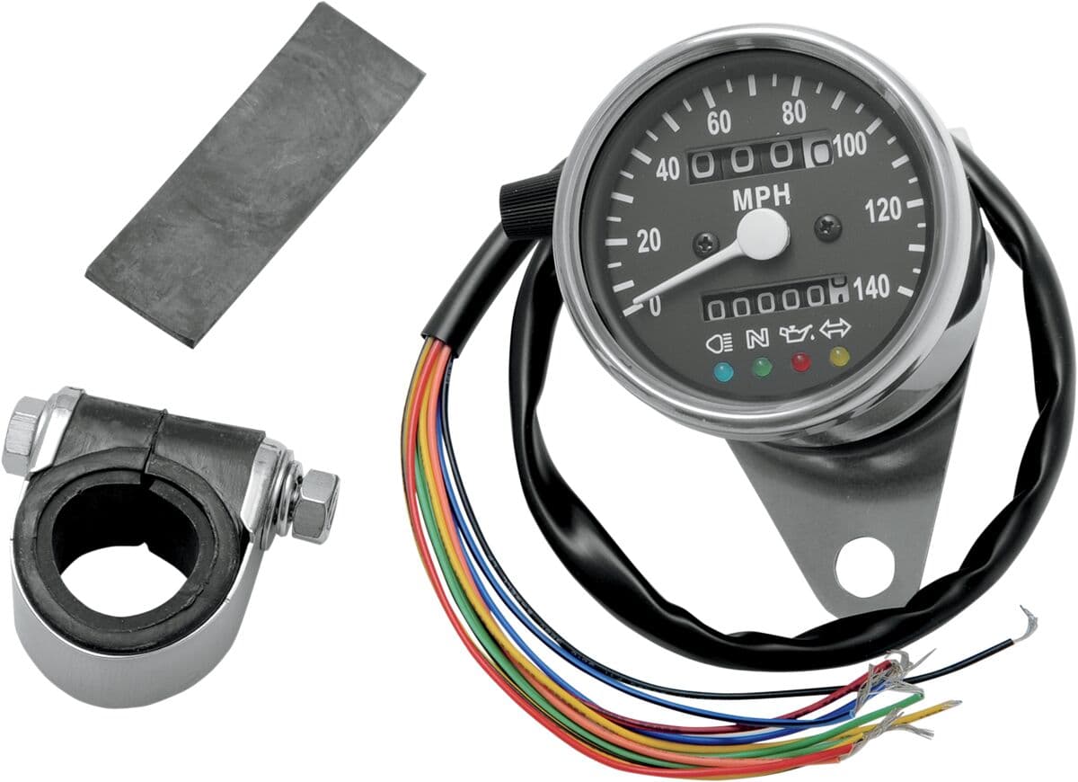 2.4" Mini Mechanical Speedometer with LED Indicators