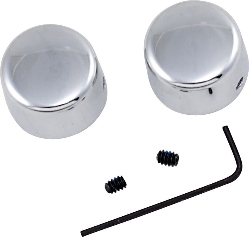 Chrome Handlebar Riser Bolt Caps