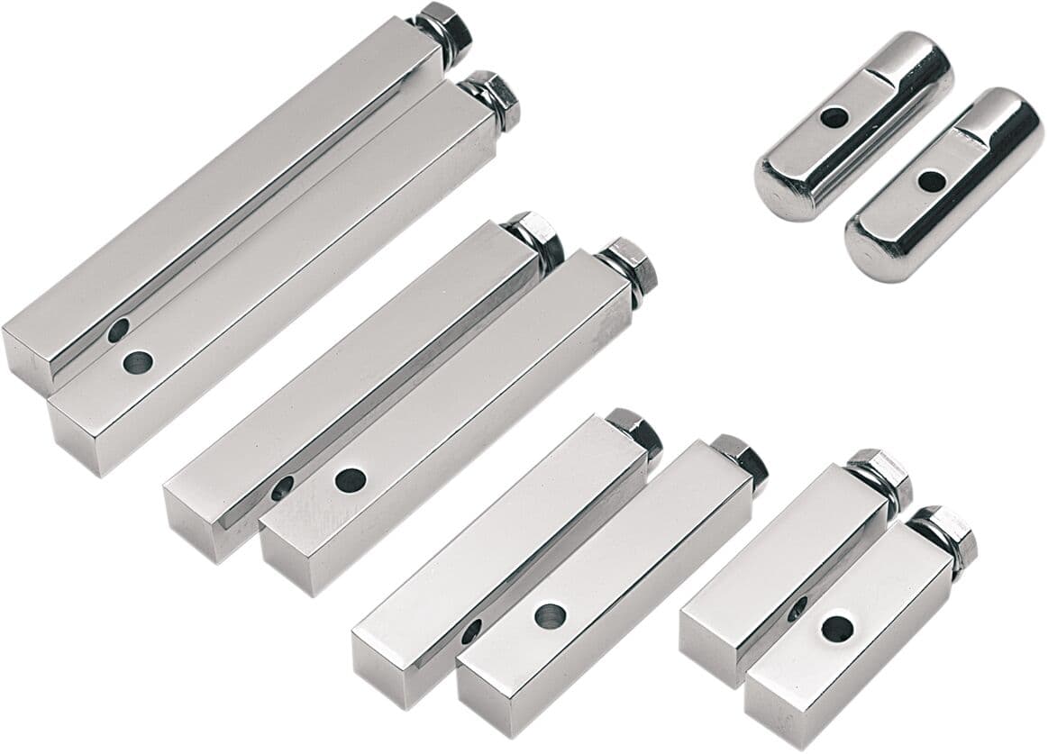 5/8" Square Foot Peg Mounting Blocks Silver