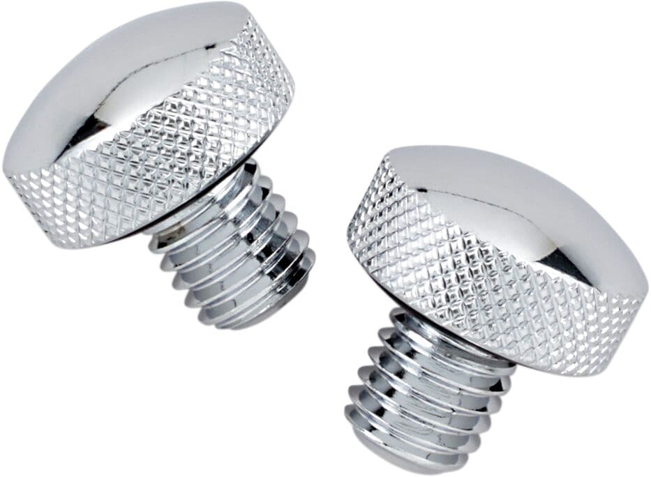 Chrome Knurled Bolt Kit for Softail Seat
