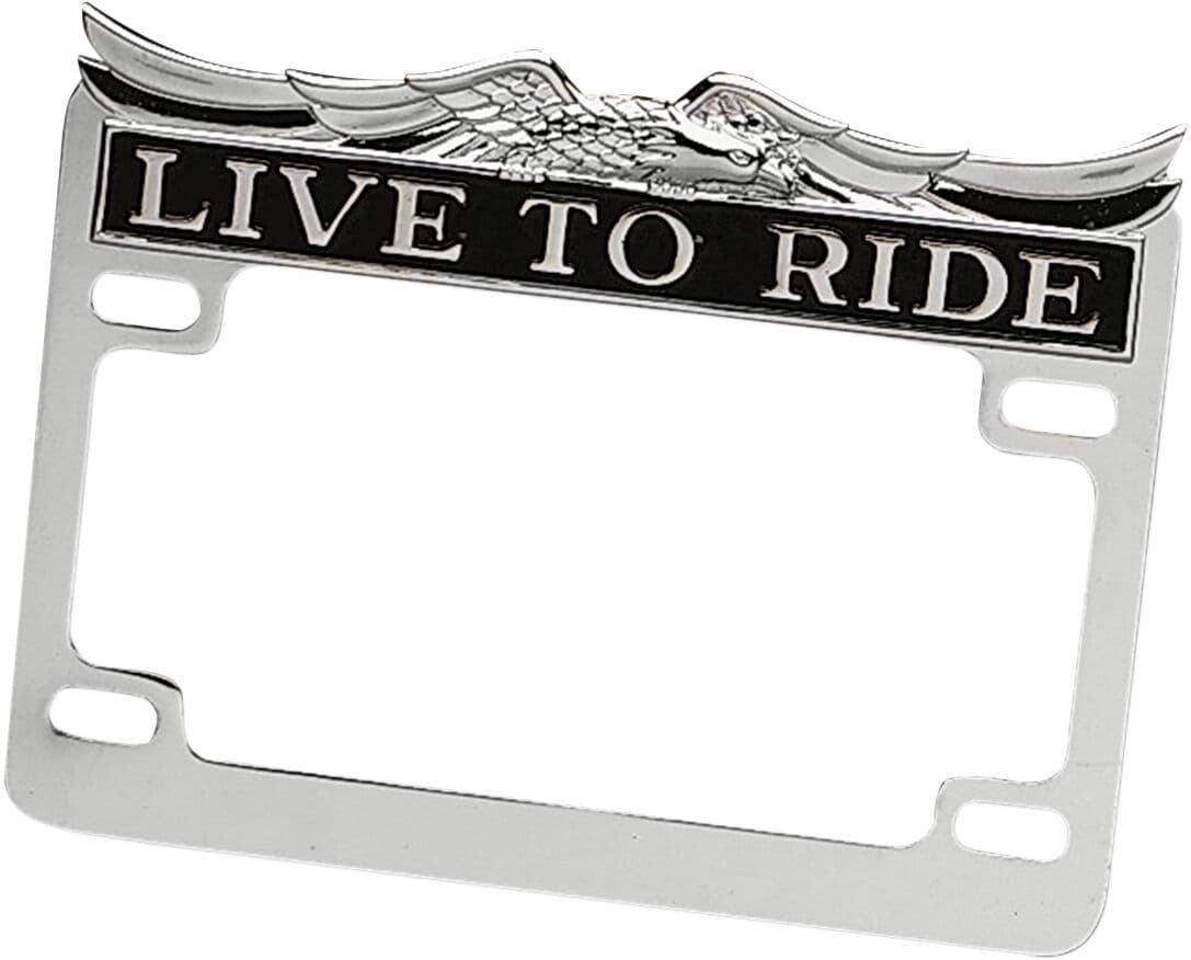 "Live To Ride" License Plate Frame