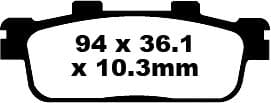 SFA Series Organic Scooter Brake Pads
