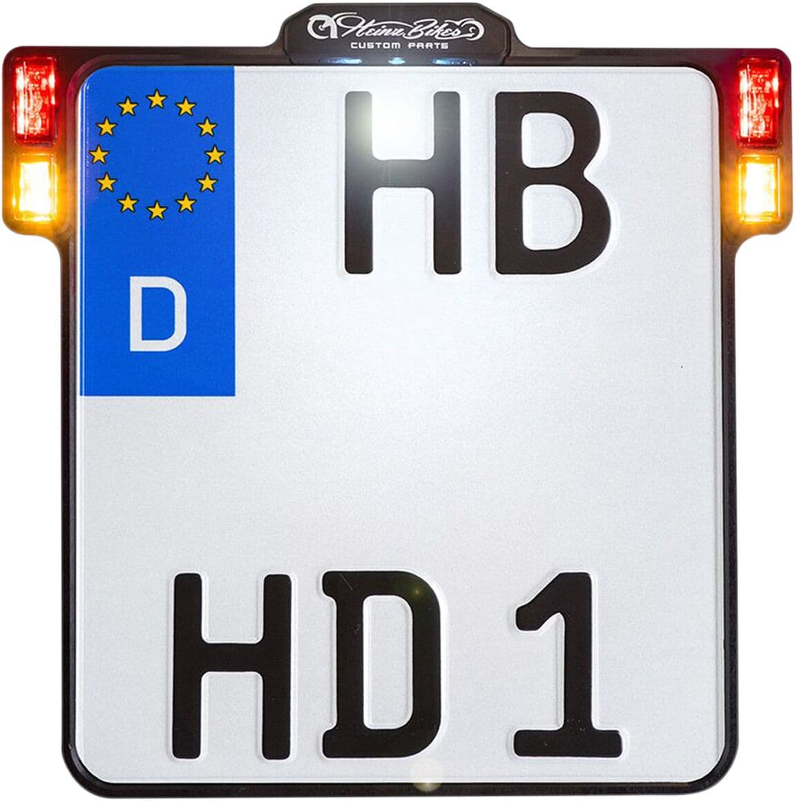 All-in-One 2.0 License Plate Holder w/ LED Plate Lights, Brake and Rear Lights