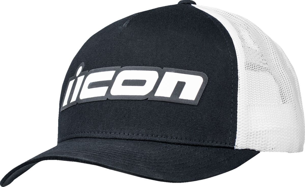 Icon Slant™ Hat Black| White