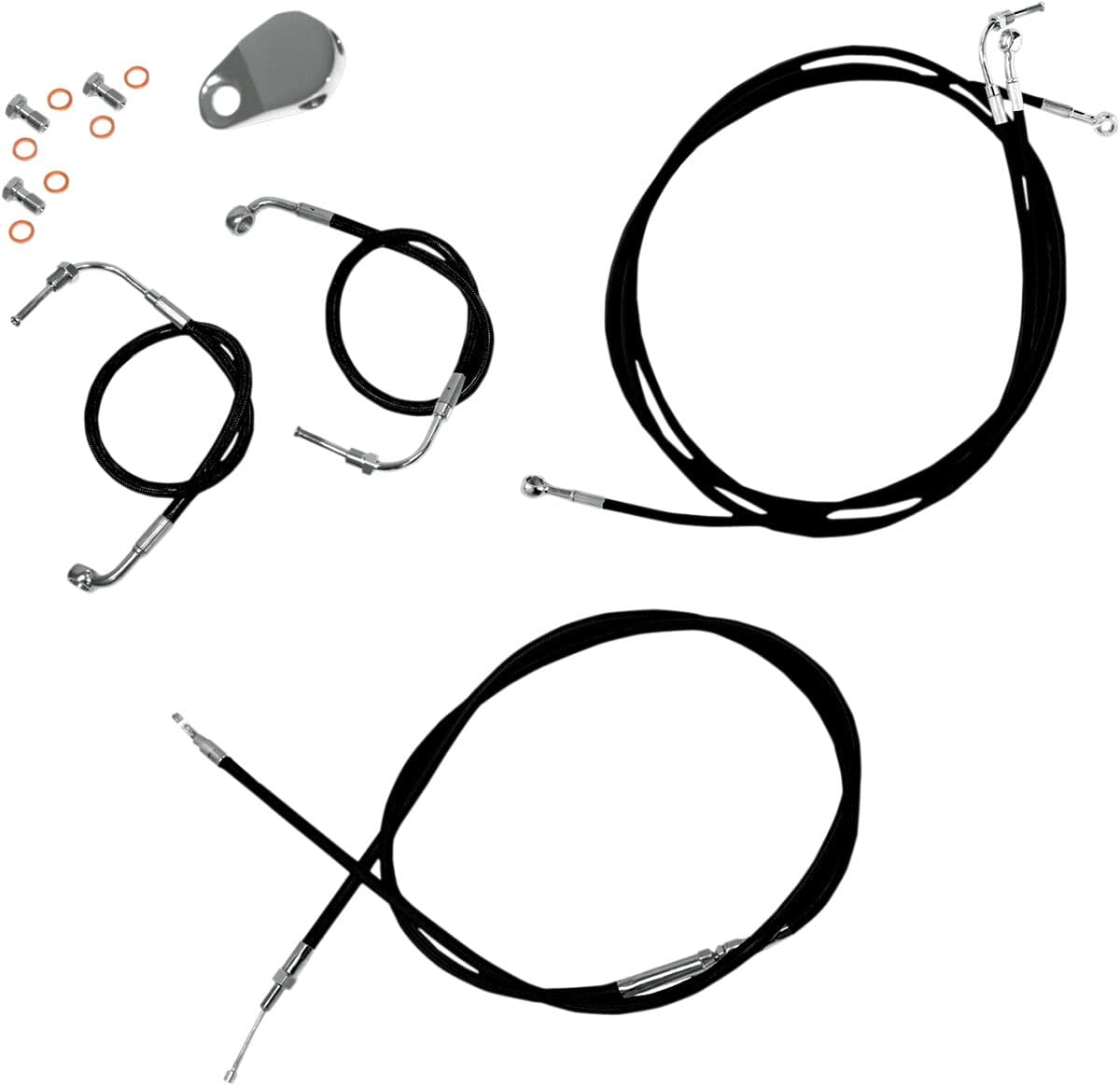 Standard Black Vinyl Handlebar Cable/Brake Line Kit