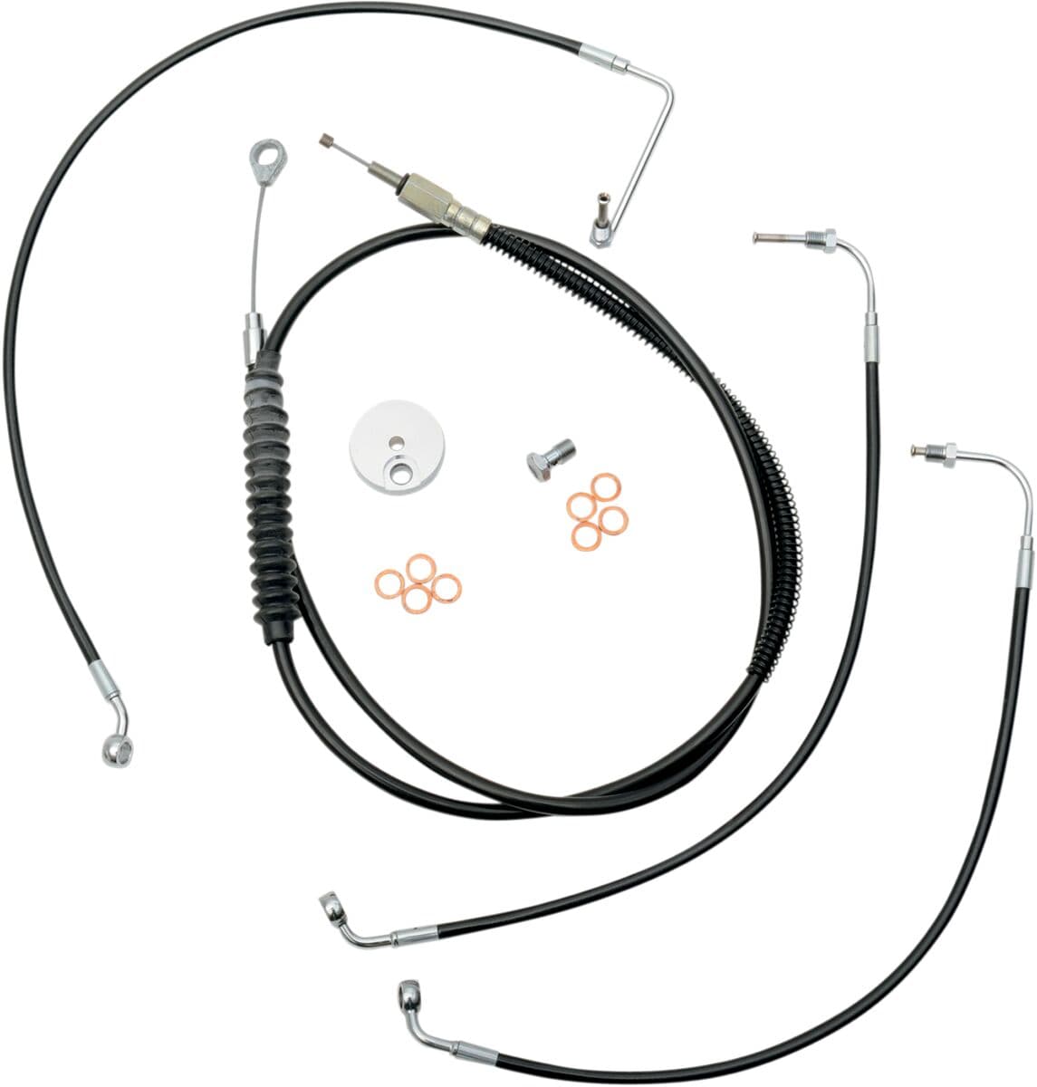 Standard Black Vinyl Handlebar Cable/Brake Line Kit