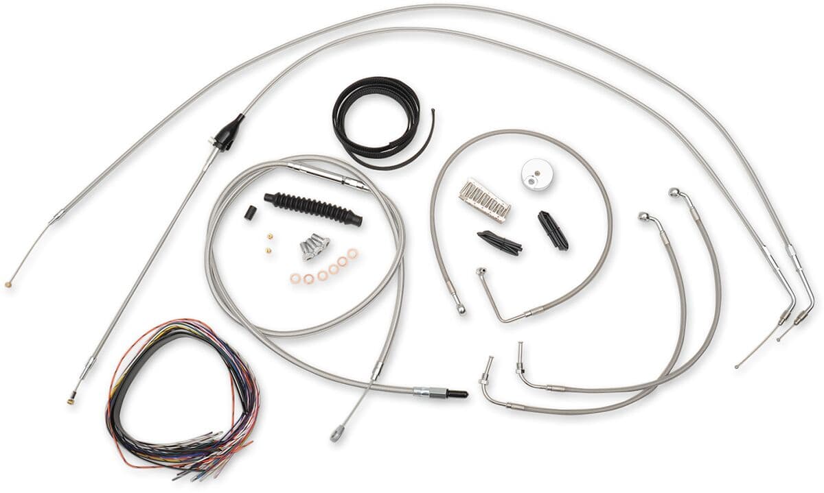Complete Stainless Braided Handlebar Cable/Brake Line Kit