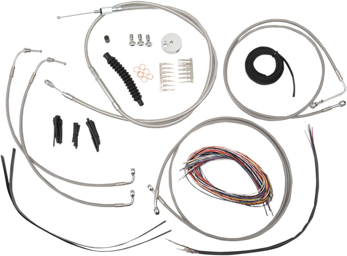 Complete Stainless Braided Handlebar Cable/Brake Line Kit