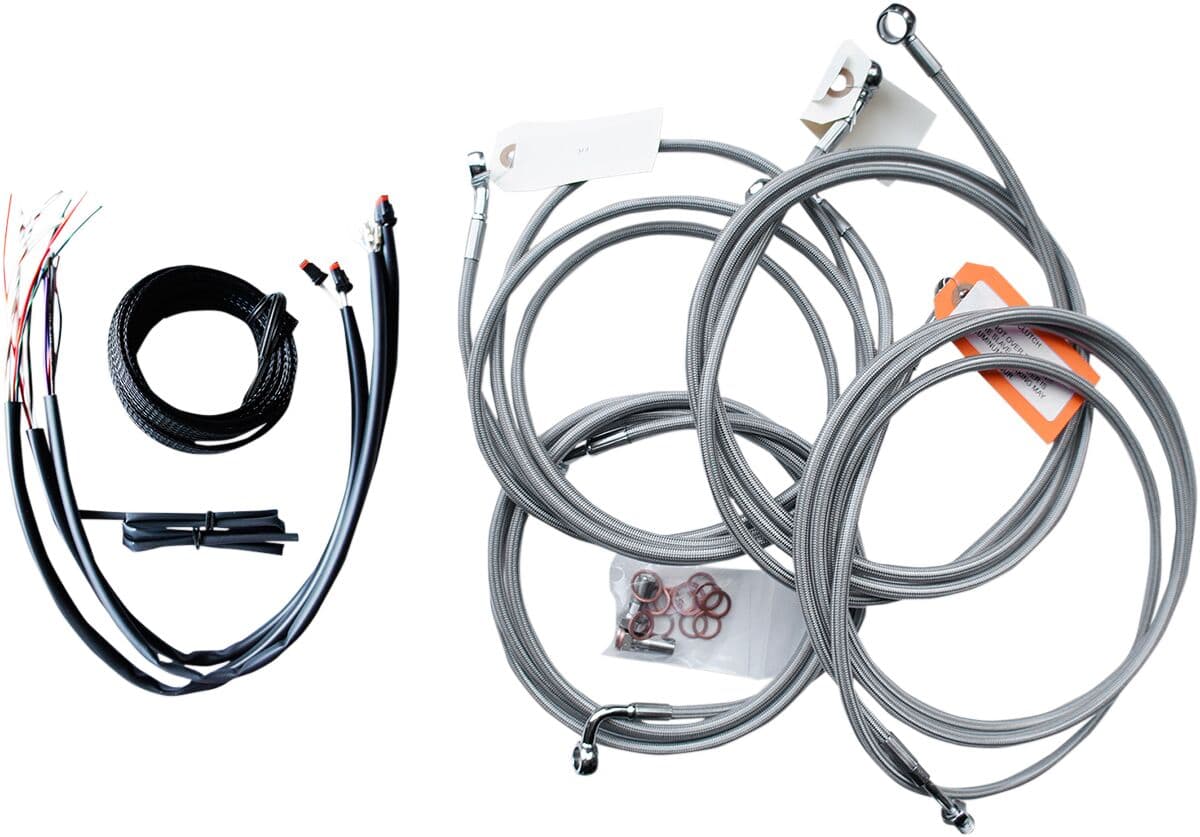 Complete Stainless Braided Handlebar Cable/Brake Line Kit