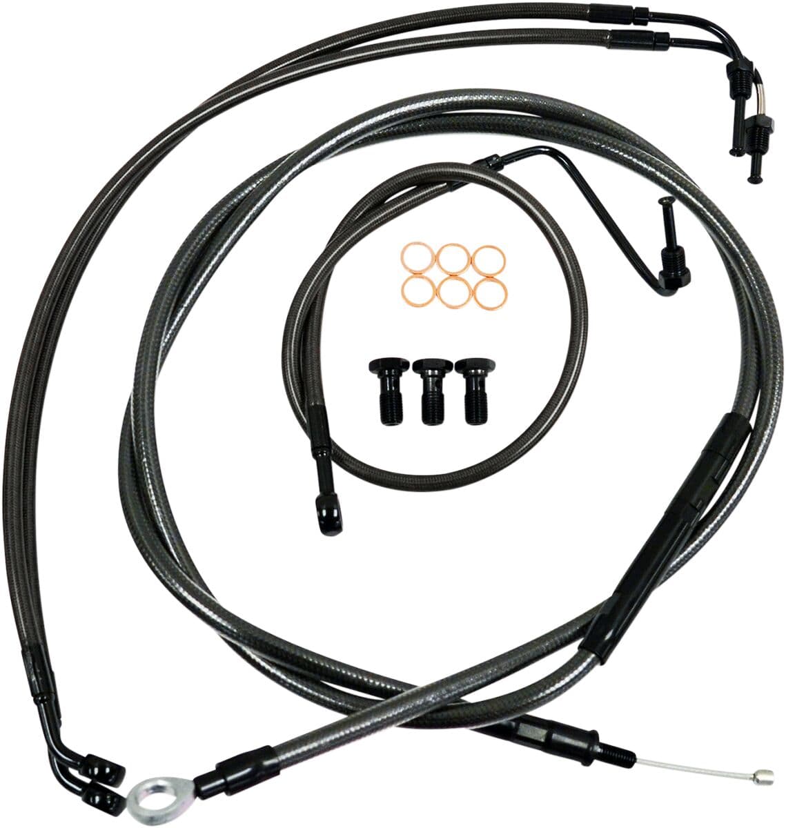Standard Midnight Braided Handlebar Cable/Brake Line Kit