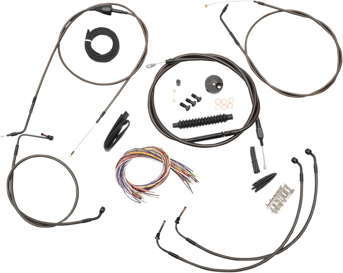 Complete Midnight Braided Handlebar Cable/Brake Line Kit