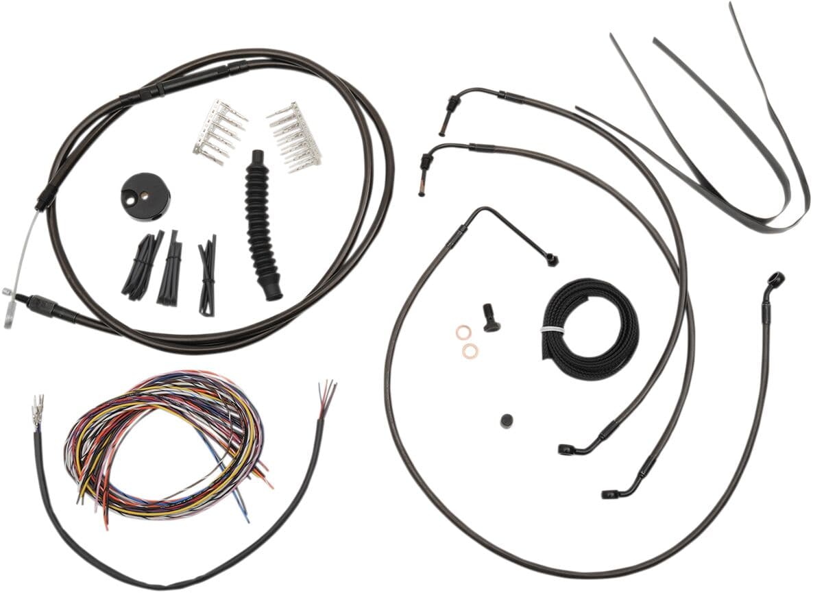 Complete Midnight Braided Handlebar Cable/Brake Line Kit