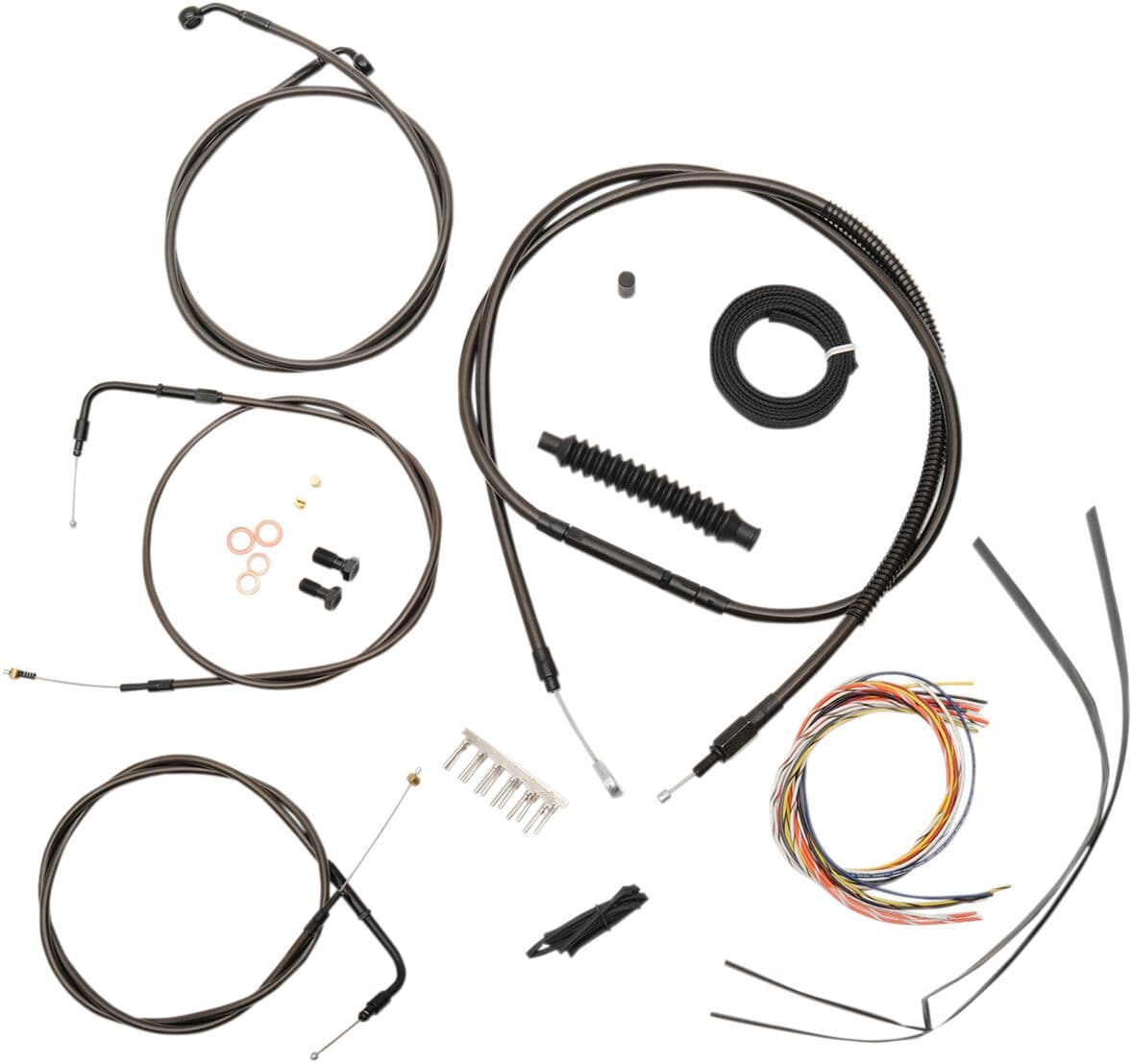 Complete Midnight Braided Handlebar Cable/Brake Line Kit