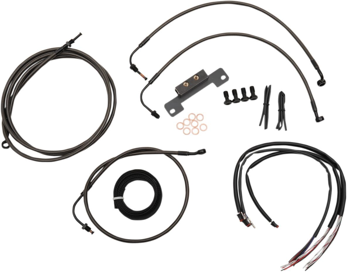 Complete Midnight Braided Handlebar Cable/Brake Line Kit