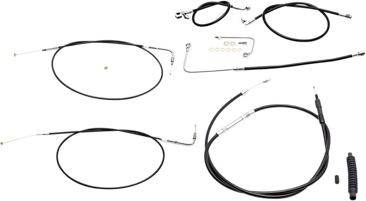 Standard Black Vinyl Handlebar Cable/Brake Line Kit
