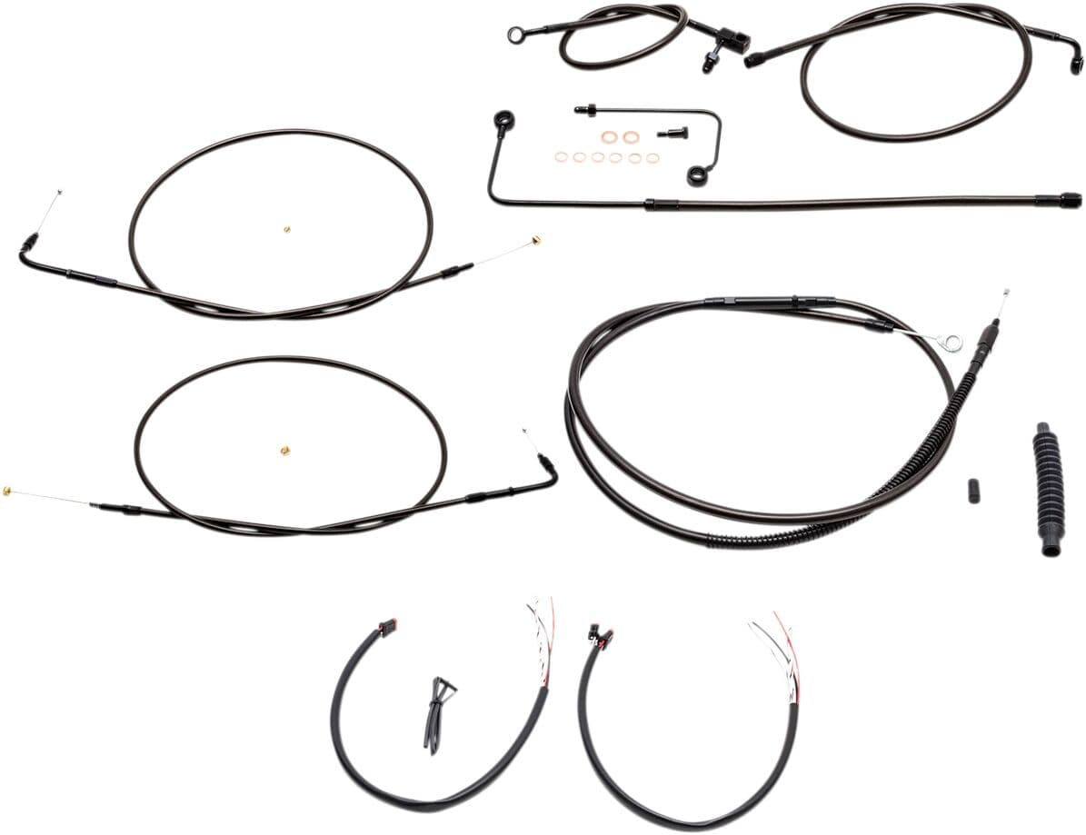 Complete Midnight Braided Handlebar Cable/Brake Line Kit