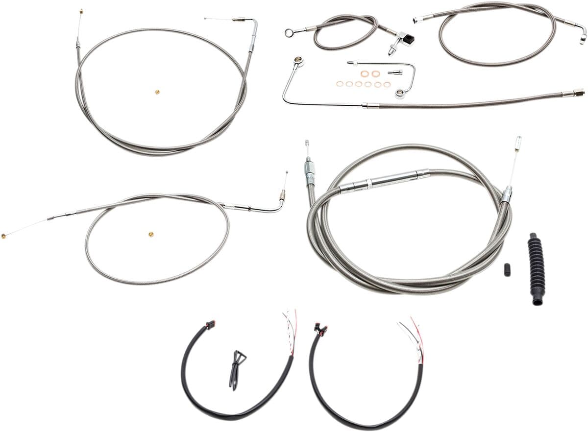 Complete Stainless Braided Handlebar Cable/Brake Line Kit
