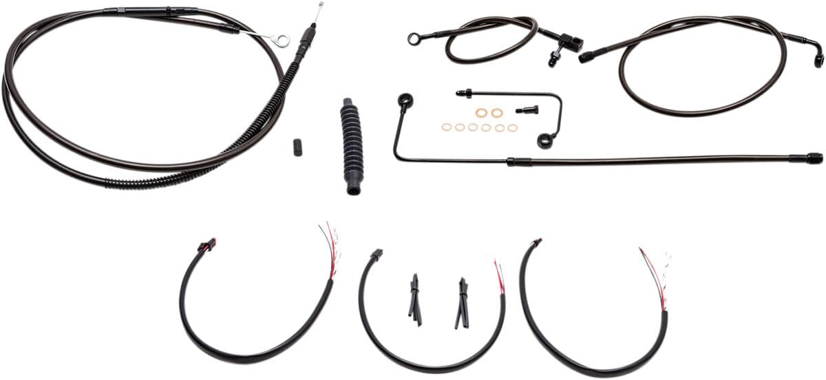 Complete Midnight Braided Handlebar Cable/Brake Line Kit