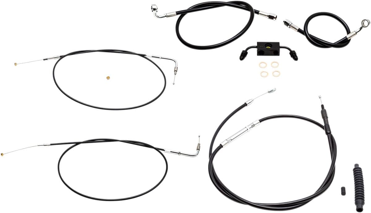 Standard Black Vinyl Handlebar Cable/Brake Line Kit