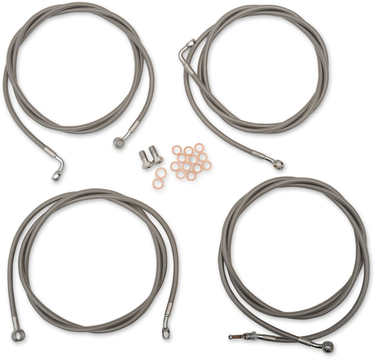 Standard Stainless Braided Handlebar Cable/Brake Line Kit