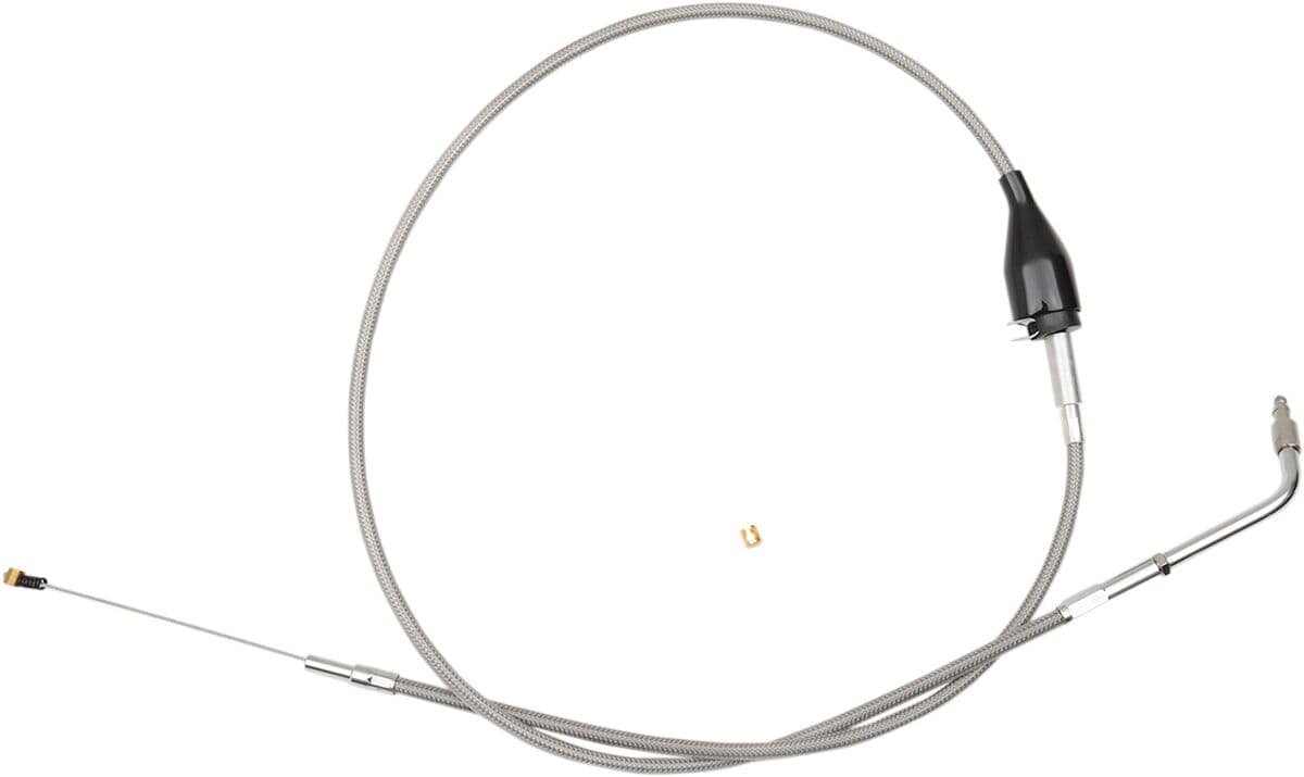 Stainless Braided Handlebar Idle Cable Silver