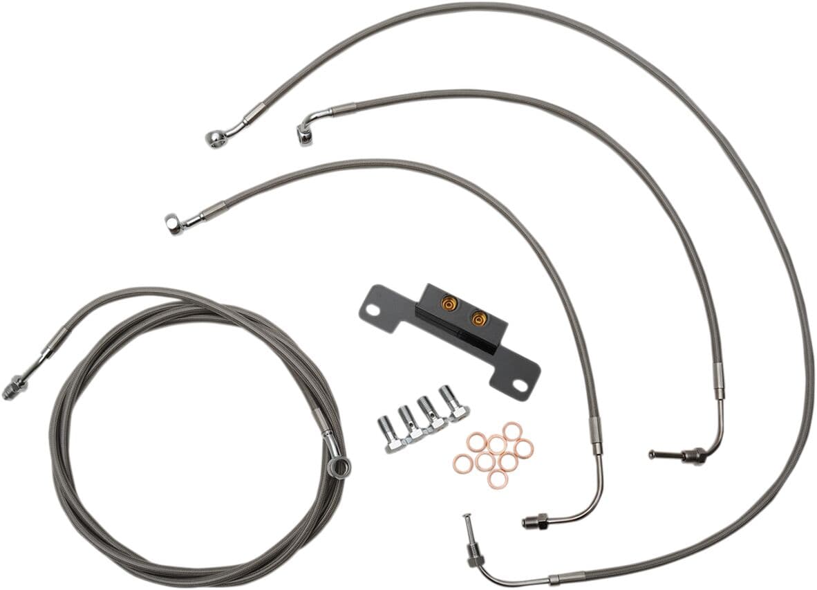 Standard Stainless Braided Handlebar Cable/Brake Line Kit
