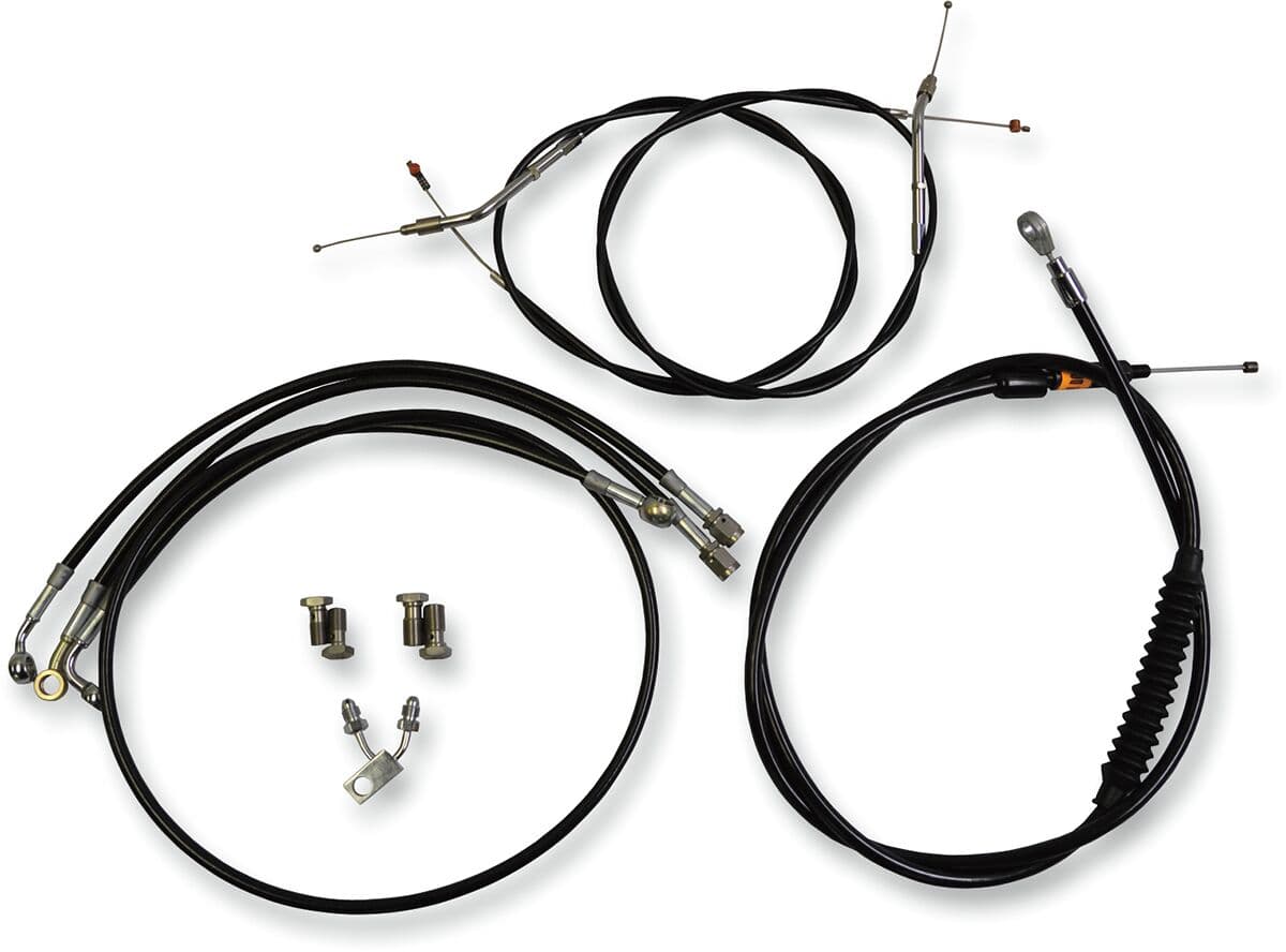 Standard Black Vinyl Handlebar Cable/Brake Line Kit