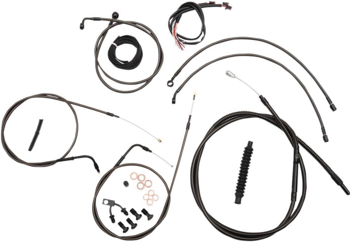 Complete Midnight Braided Handlebar Cable/Brake Line Kit
