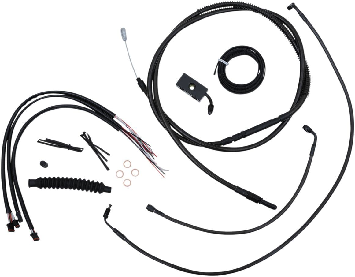 Complete Midnight Braided Handlebar Cable/Brake Line Kit