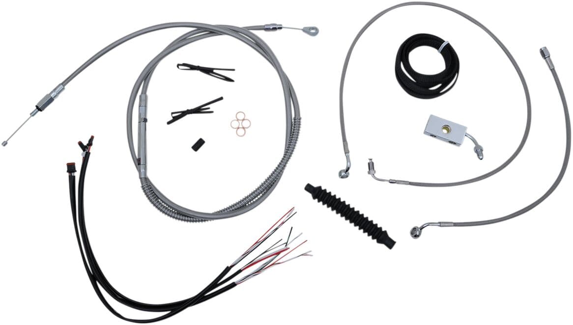 Complete Stainless Braided Handlebar Cable/Brake Line Kit