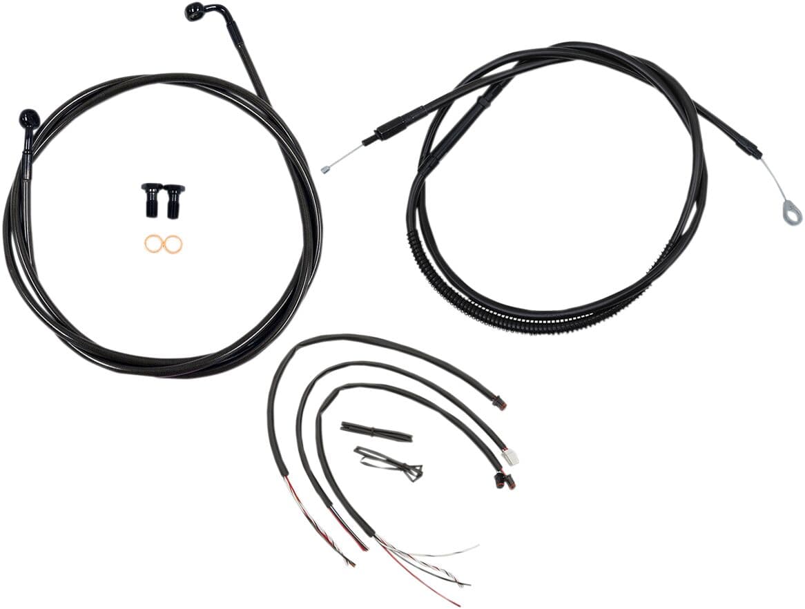 Complete Midnight Braided Handlebar Cable/Brake Line Kit