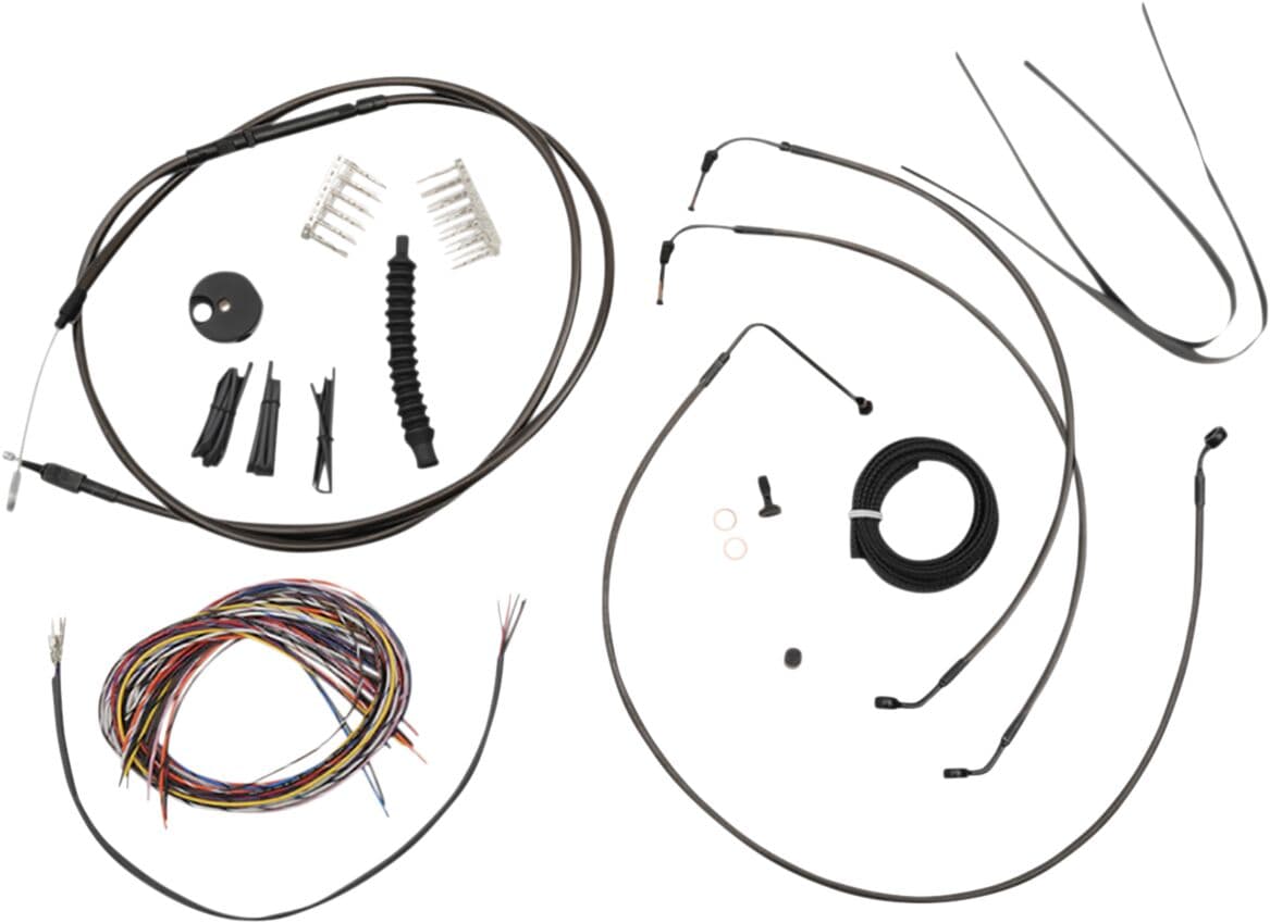 Complete Midnight Braided Handlebar Cable/Brake Line Kit