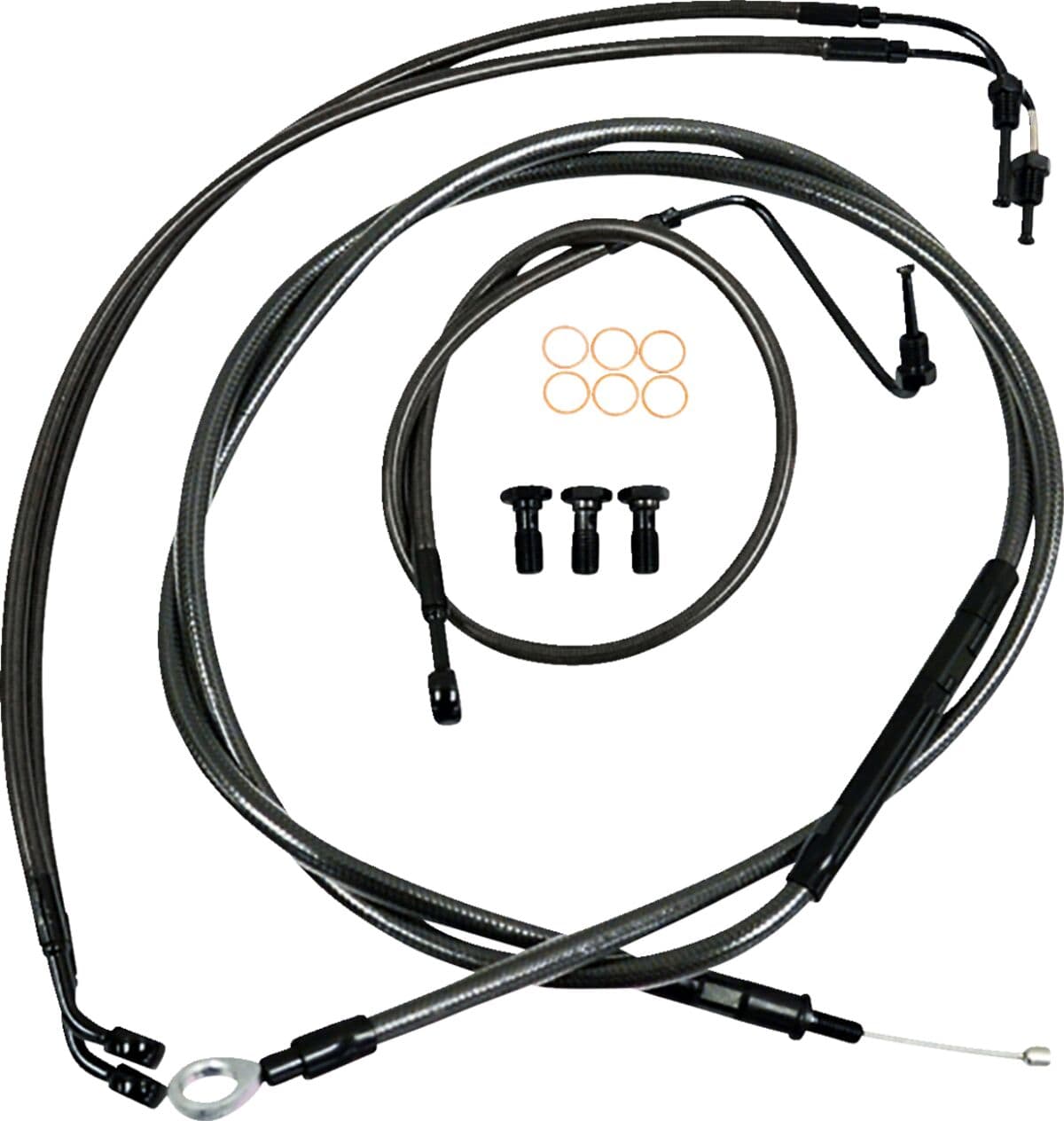 Standard Midnight Braided Handlebar Cable/Brake Line Kit