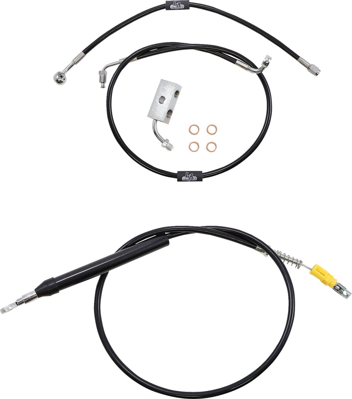 Standard Black Vinyl Handlebar Cable/Brake Line Kit