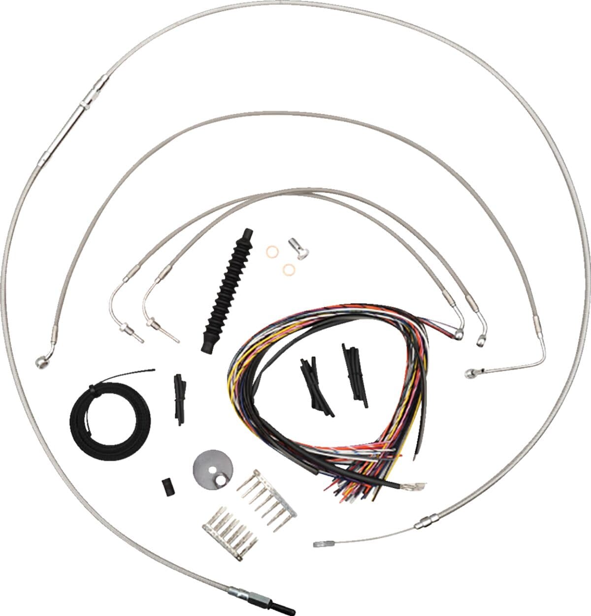 Complete Stainless Braided Handlebar Cable/Brake Line Kit