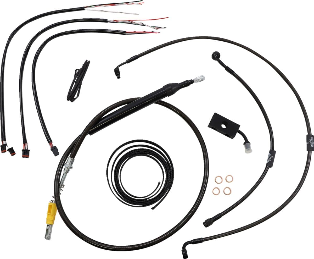 Complete Midnight Braided Handlebar Cable/Brake Line Kit