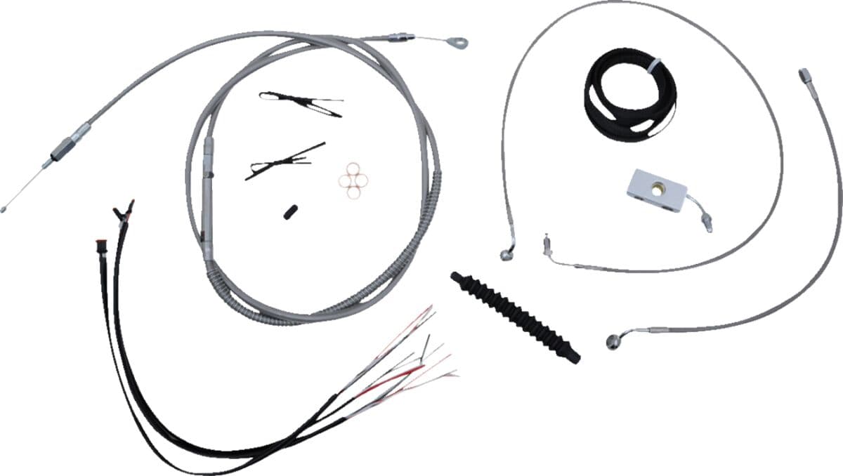 Complete Stainless Braided Handlebar Cable/Brake Line Kit