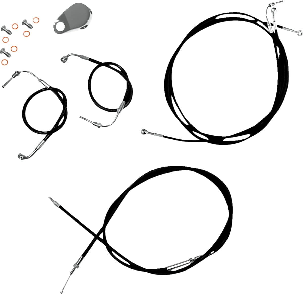 Standard Black Vinyl Handlebar Cable/Brake Line Kit
