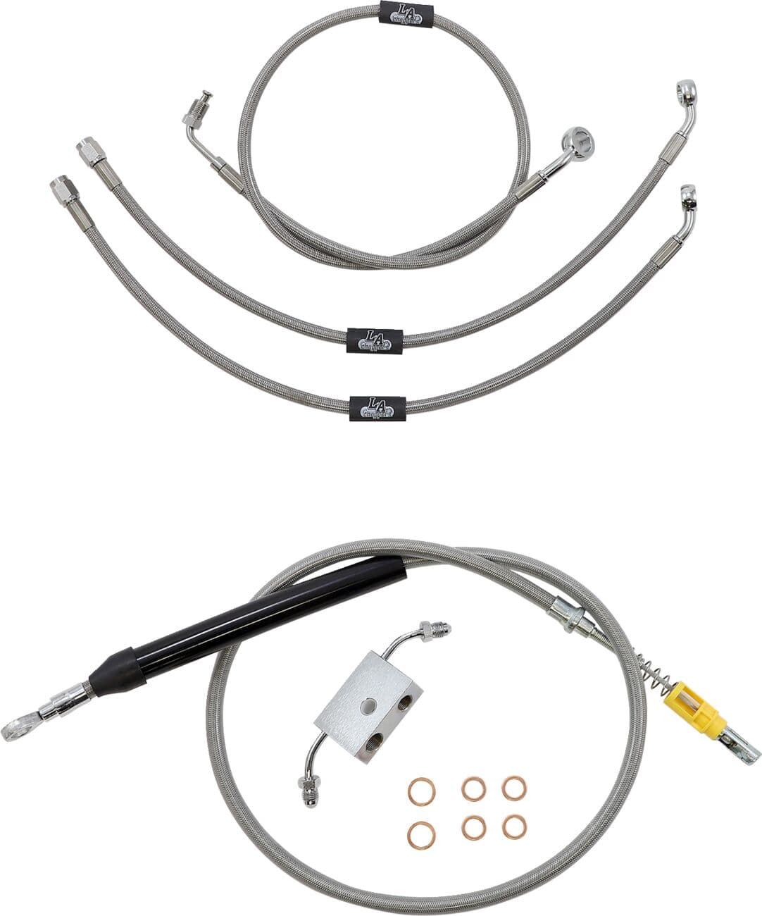 Standard Stainless Braided Handlebar Cable/Brake Line Kit