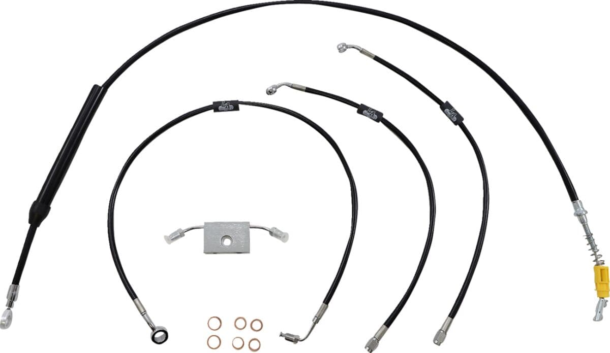 Standard Black Vinyl Handlebar Cable/Brake Line Kit