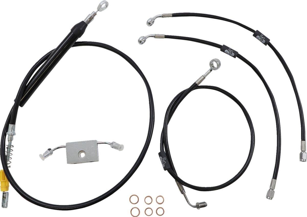 Standard Black Vinyl Handlebar Cable/Brake Line Kit