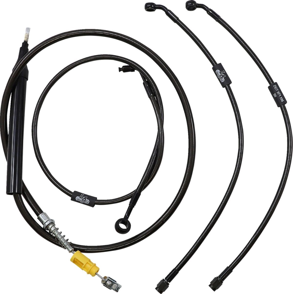 Standard Midnight Braided Handlebar Cable/Brake Line Kit