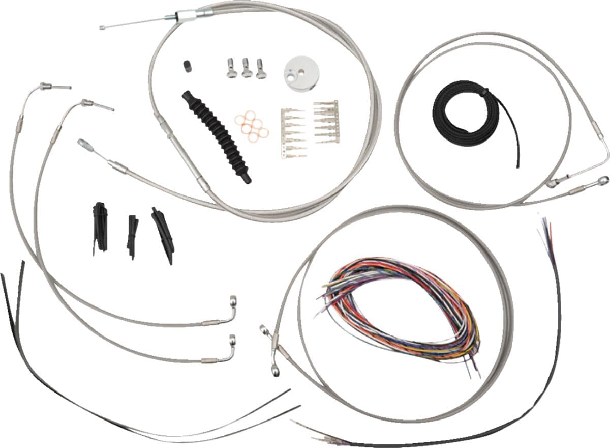 Complete Stainless Braided Handlebar Cable/Brake Line Kit