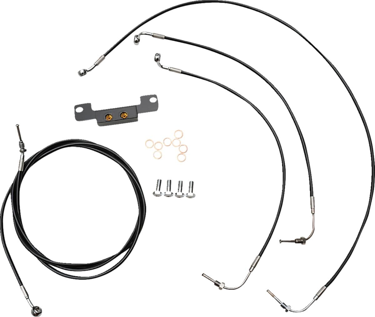 Standard Black Vinyl Handlebar Cable/Brake Line Kit